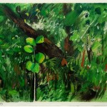 Inamaluwa junction le 2 juillet 25, Abel Pradalié, huile sur papier 23x15cm